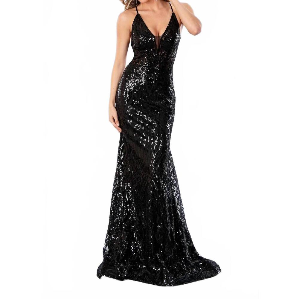 NEW STELLA COUTURE fit and flare dress in black